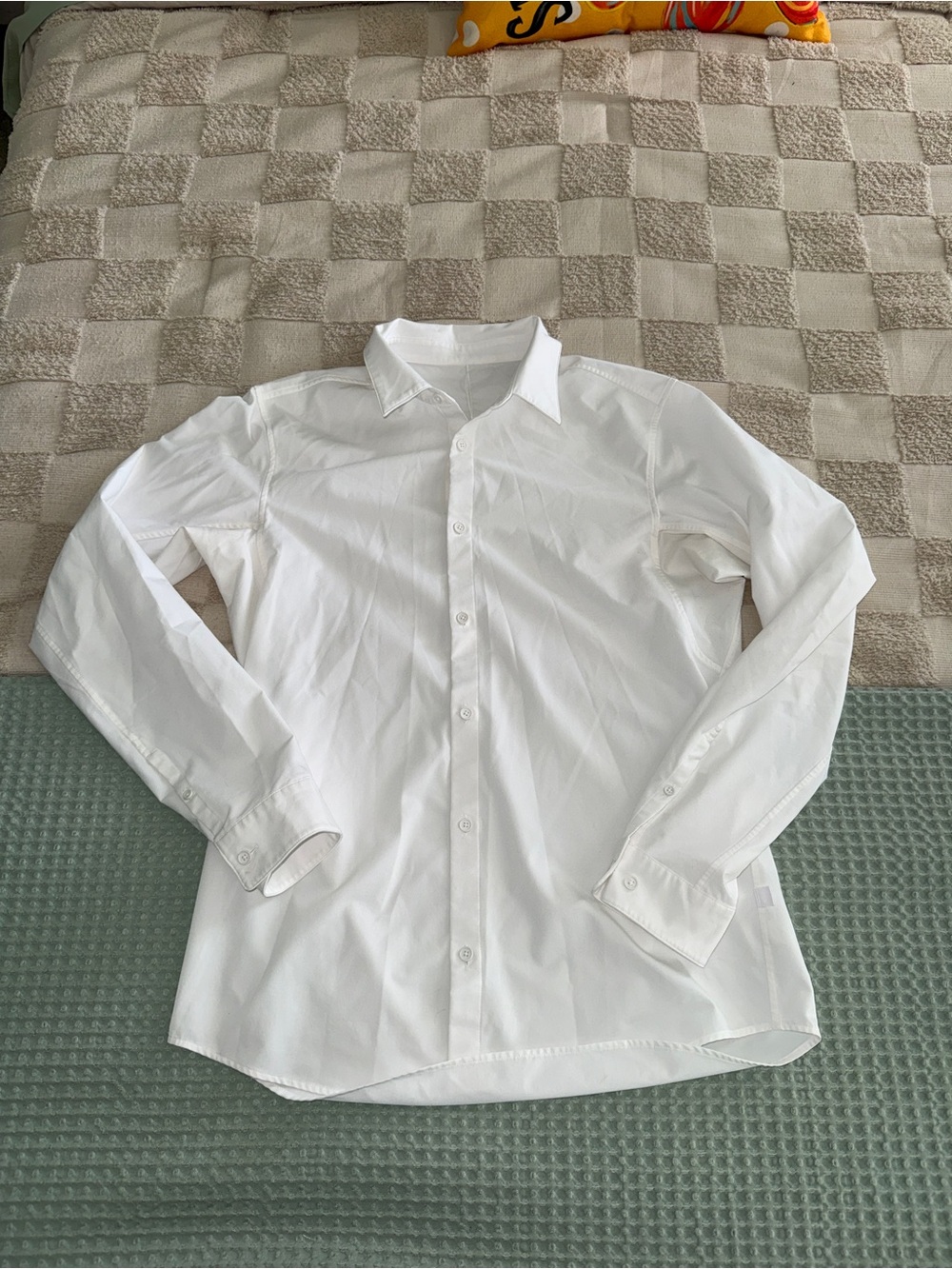 Lululemon Classic Men's White Button-Up Dress Shirt